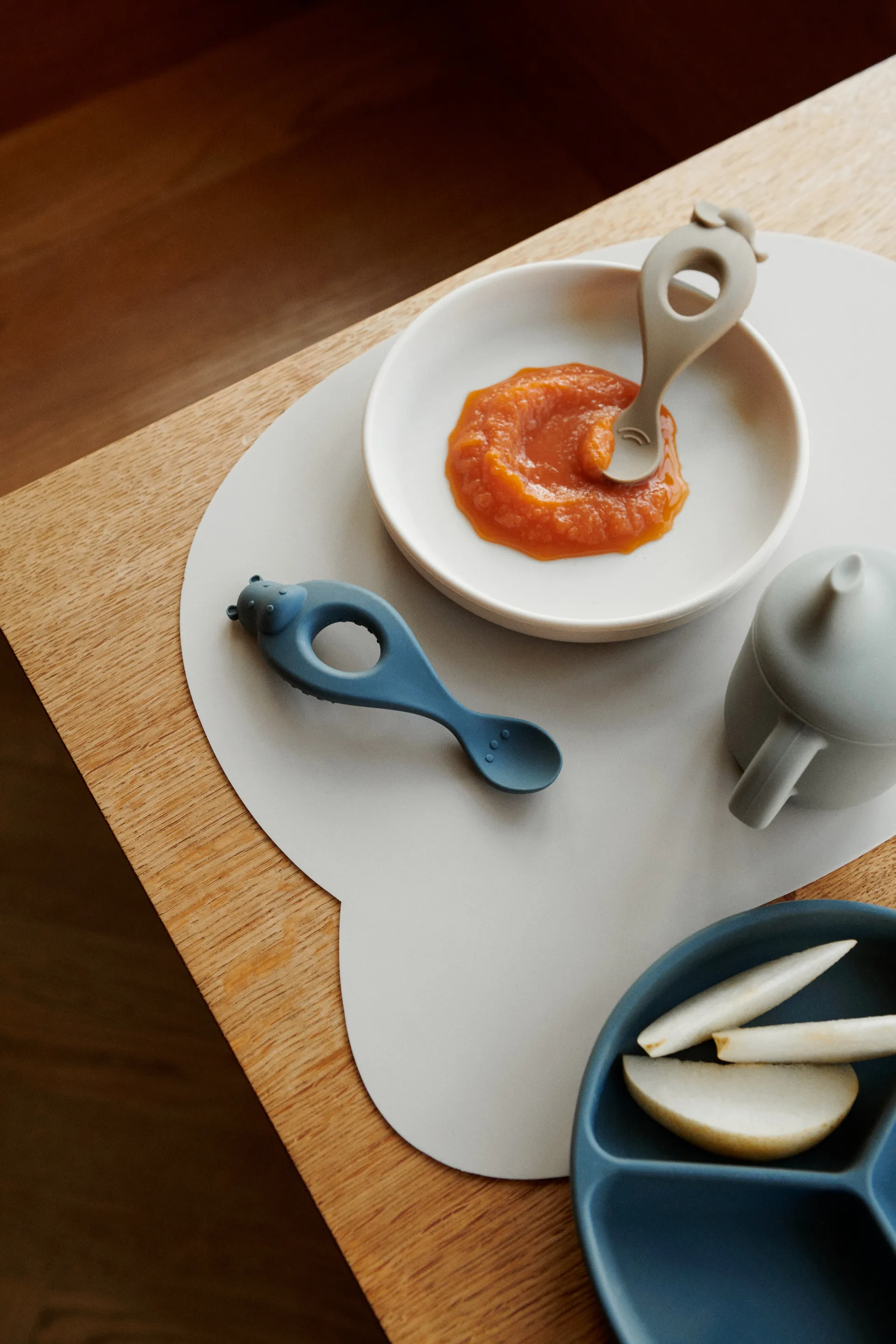 Livia colher 4 peças, Safari-azul multi mistura Liewood