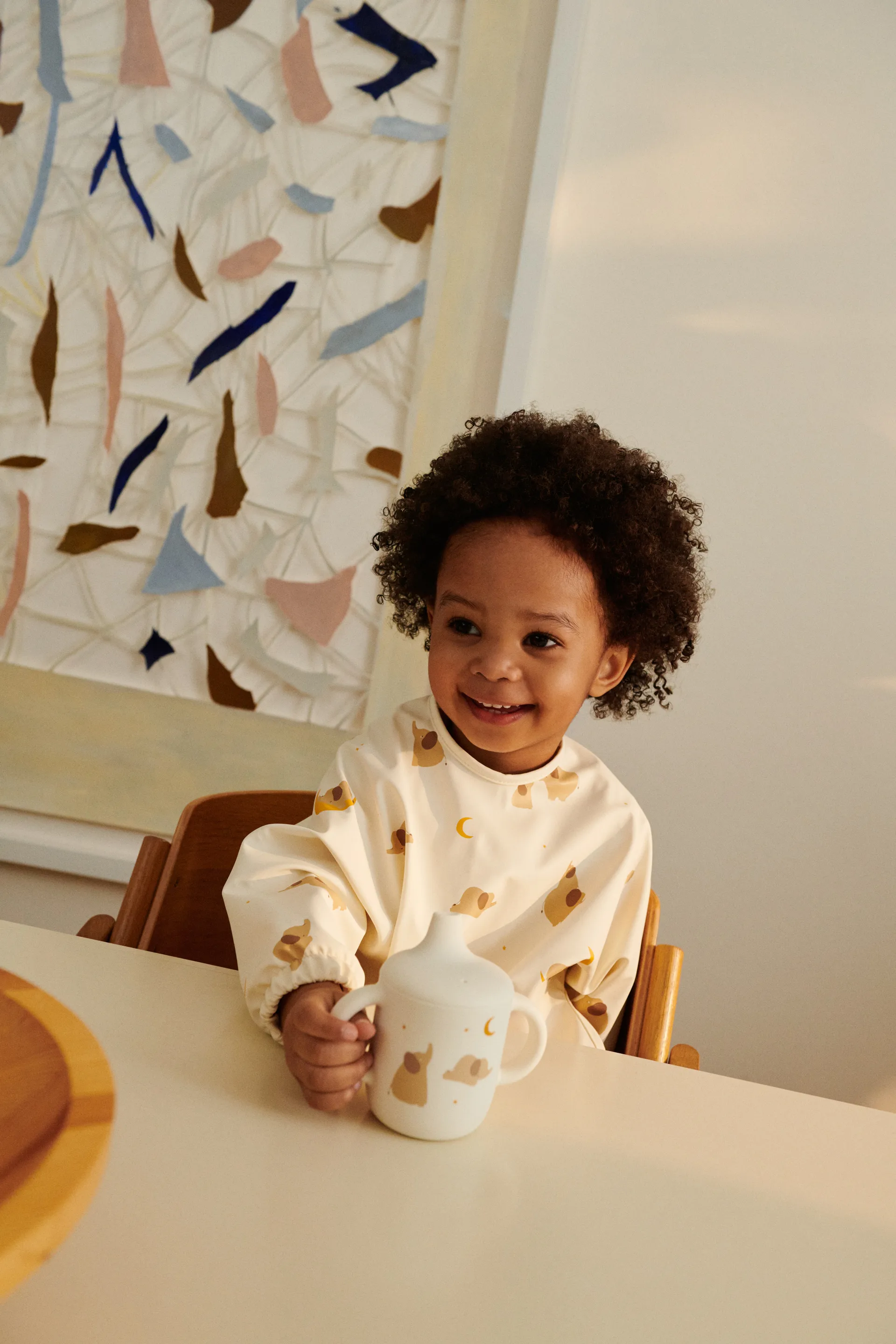 Merle babete com manga, Elephant-Creme de la creme Liewood