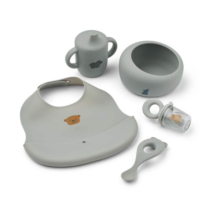 Mileah conjunto de serviço de refeições para bebés - Azul pombo - Liewood