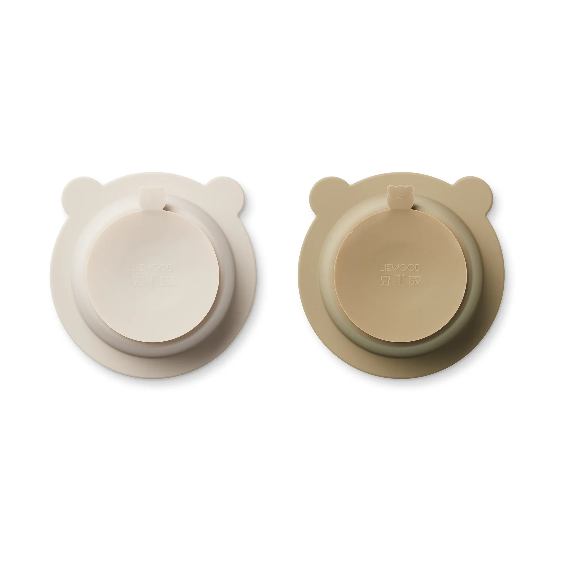 Peony tigela com ventosa Ø16 cm 2 peças, Arenoso-aveia Liewood