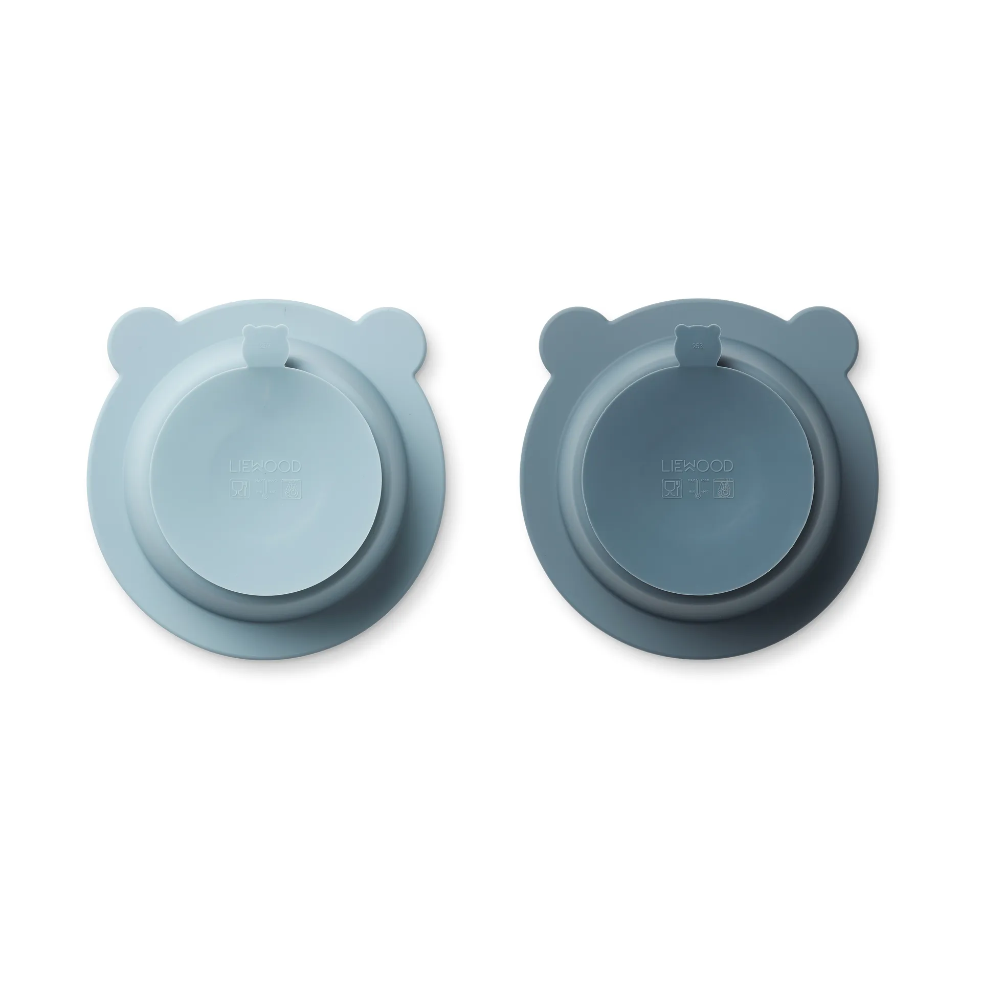 Peony tigela com ventosa Ø16 cm 2 peças, Azul baleia-azul marinho Liewood