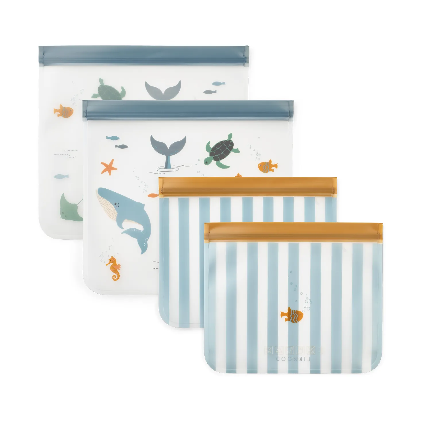 Rebus saco reutilizável 4 peças, Sea creature-sandy Liewood