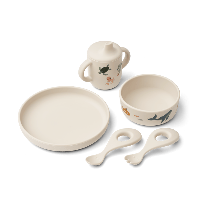 Ryle conjunto de loiça Ryle 5 peças - Criatura marinha-arenoso - Liewood