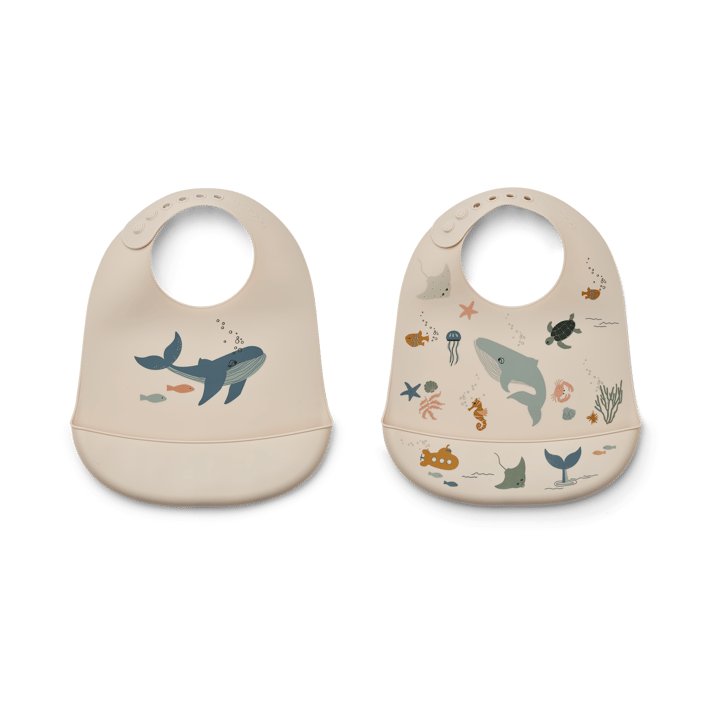 Tilda babete de silicone 2 unidades - Criatura marinha-arenoso - Liewood