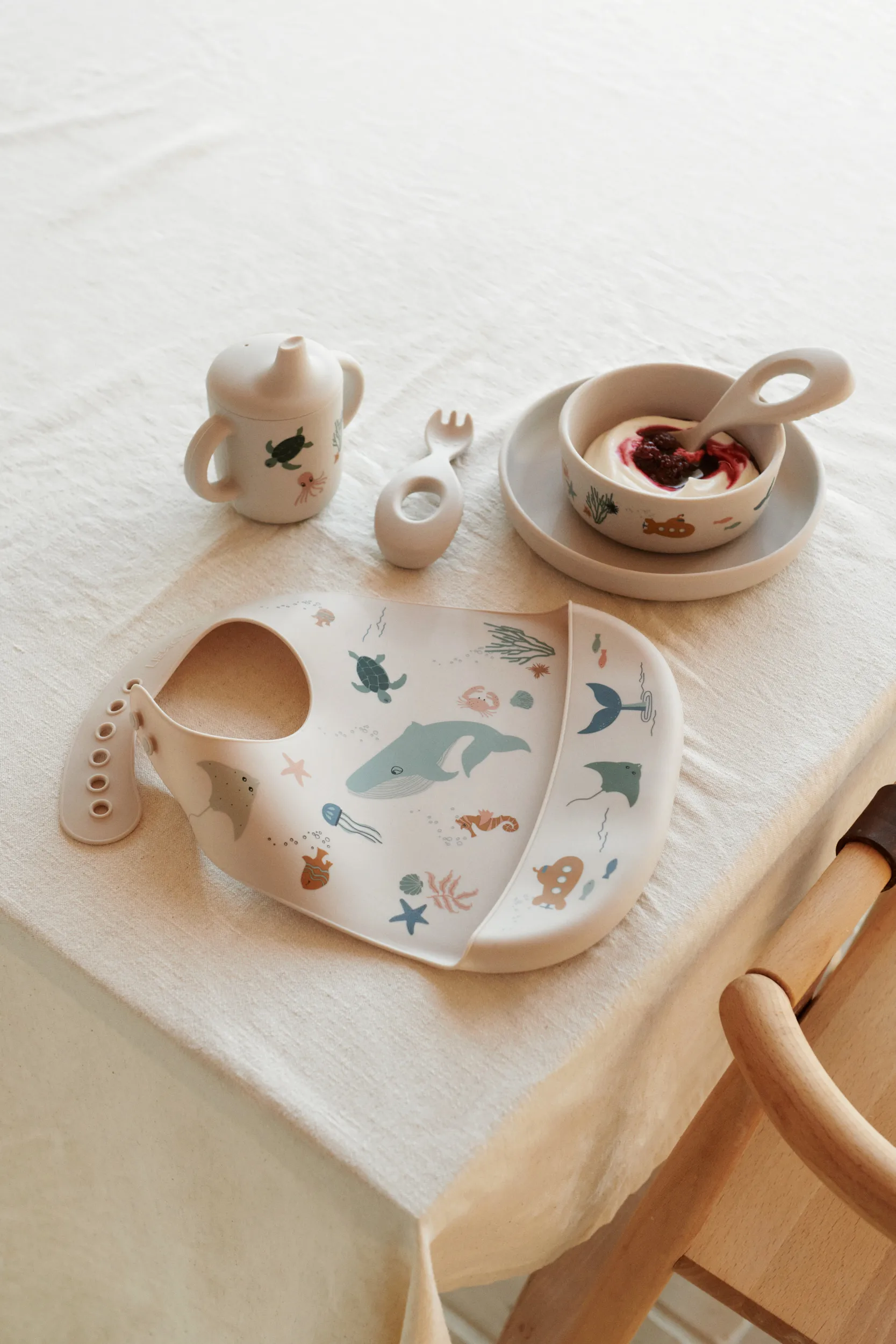 Tilda babete de silicone 2 unidades, Criatura marinha-arenoso Liewood