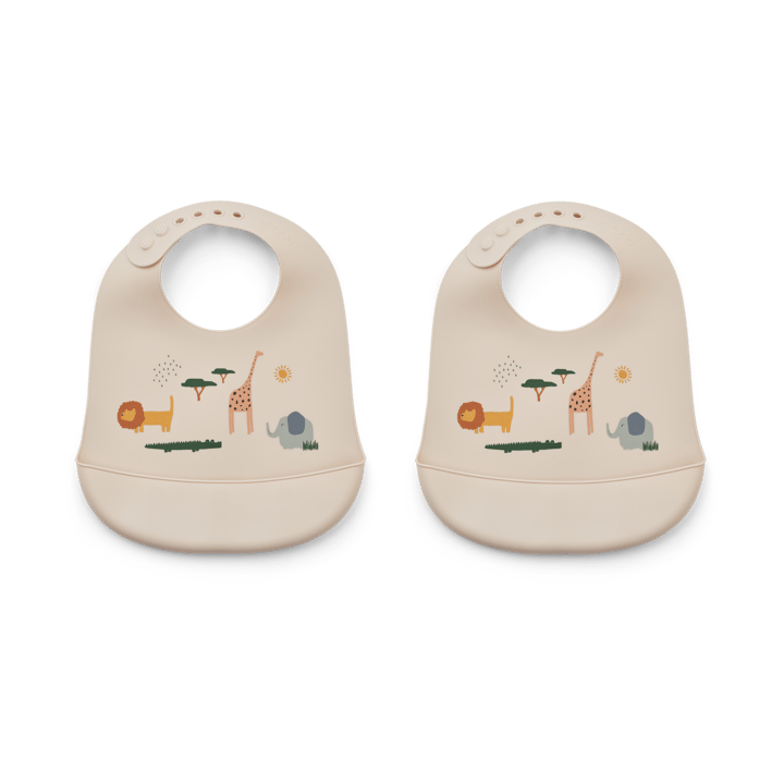Tilda babete de silicone 2 unidades - Mistura de areia Safari - Liewood