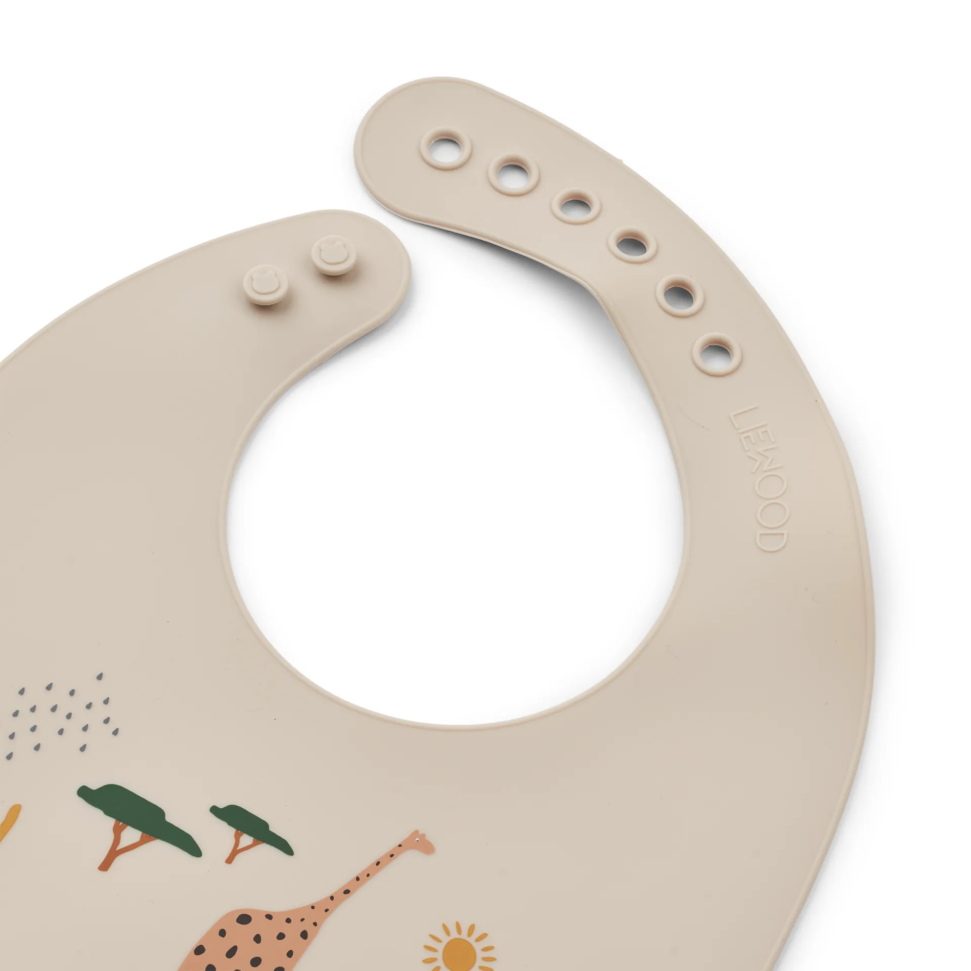 Tilda babete de silicone 2 unidades, Mistura de areia Safari Liewood