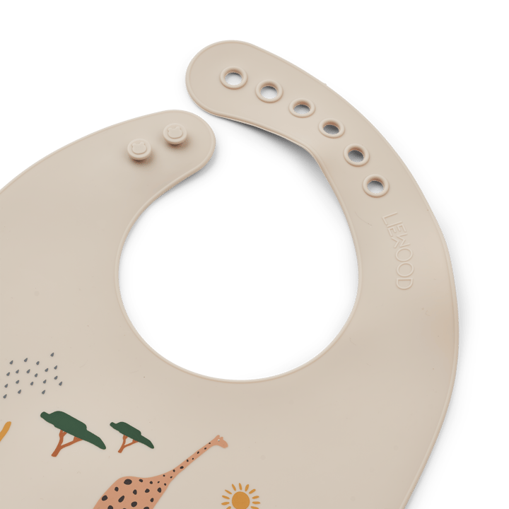 Tilda babete de silicone 2 unidades, Mistura de areia Safari Liewood