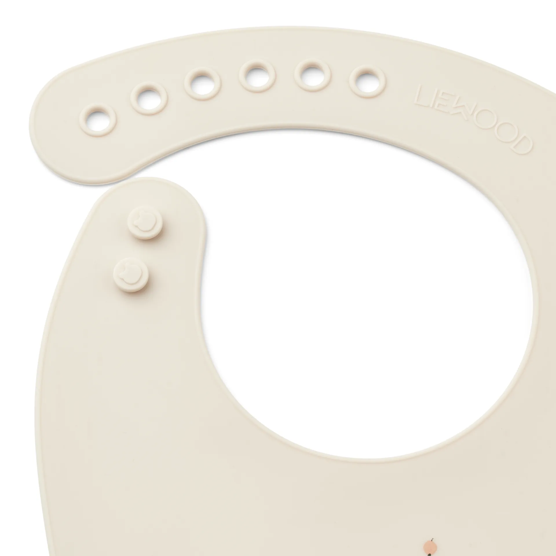 Tilda babete de silicone 2 unidades, Pêssego-mistura de conchas do mar Liewood