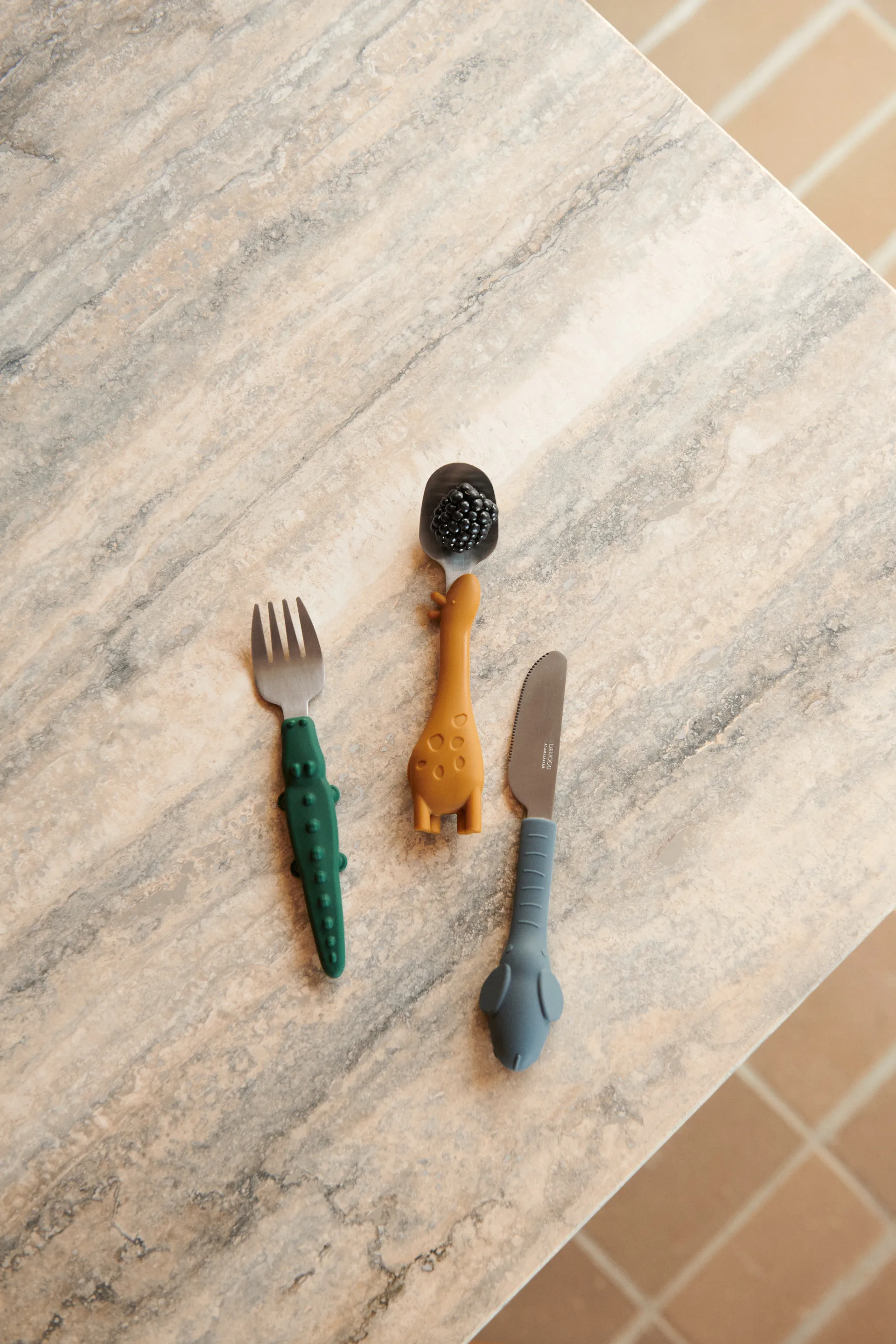 Tove all together conjunto de talheres 3 peças, Mistura de caramelo dourado Liewood