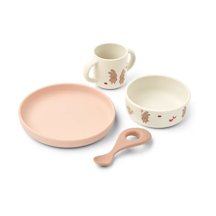 Vivi printed conjunto de mesa 4 peças - Wild child/Rosey - Liewood
