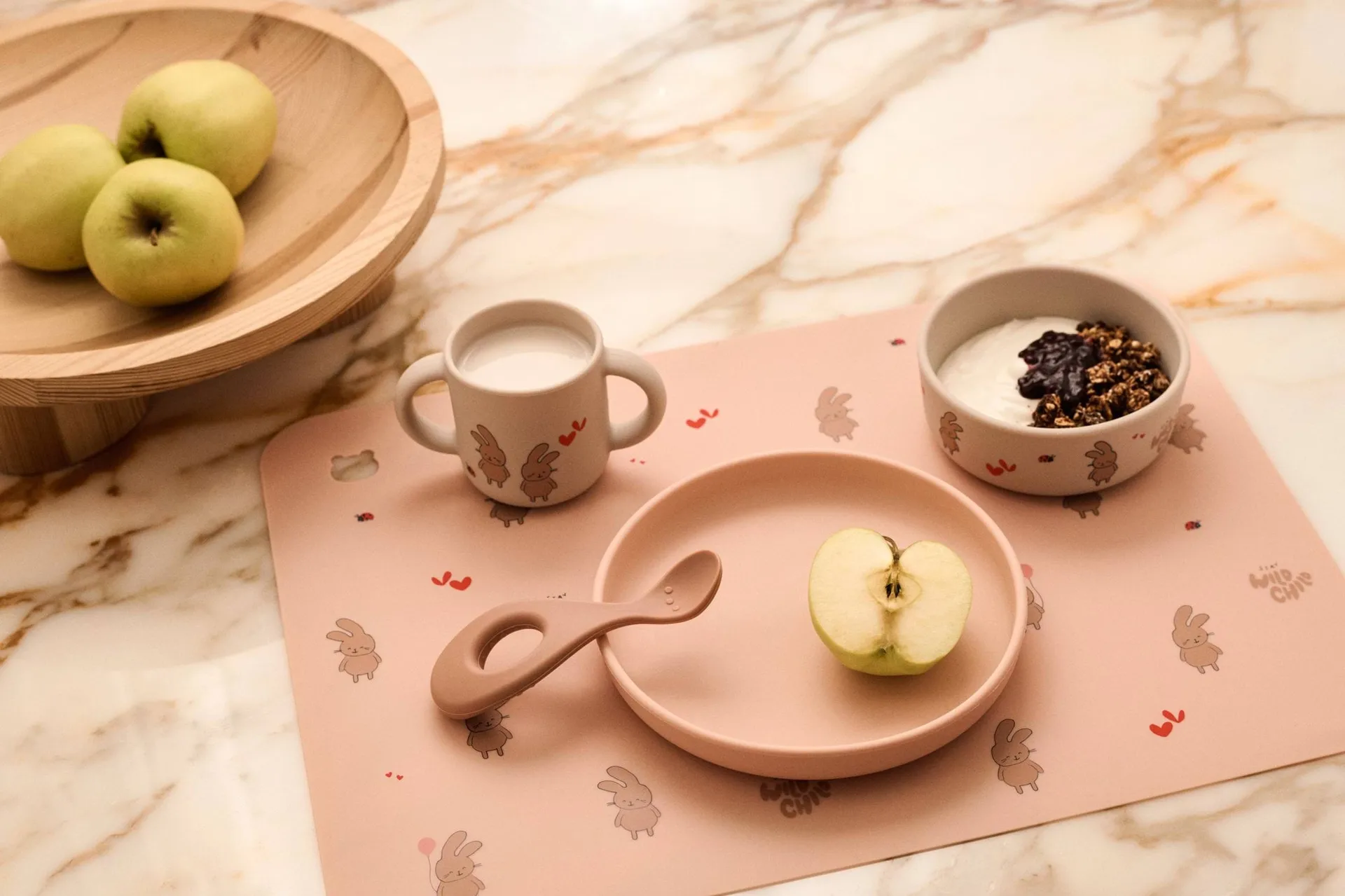 Vivi printed conjunto de mesa 4 peças, Wild child/Rosey Liewood