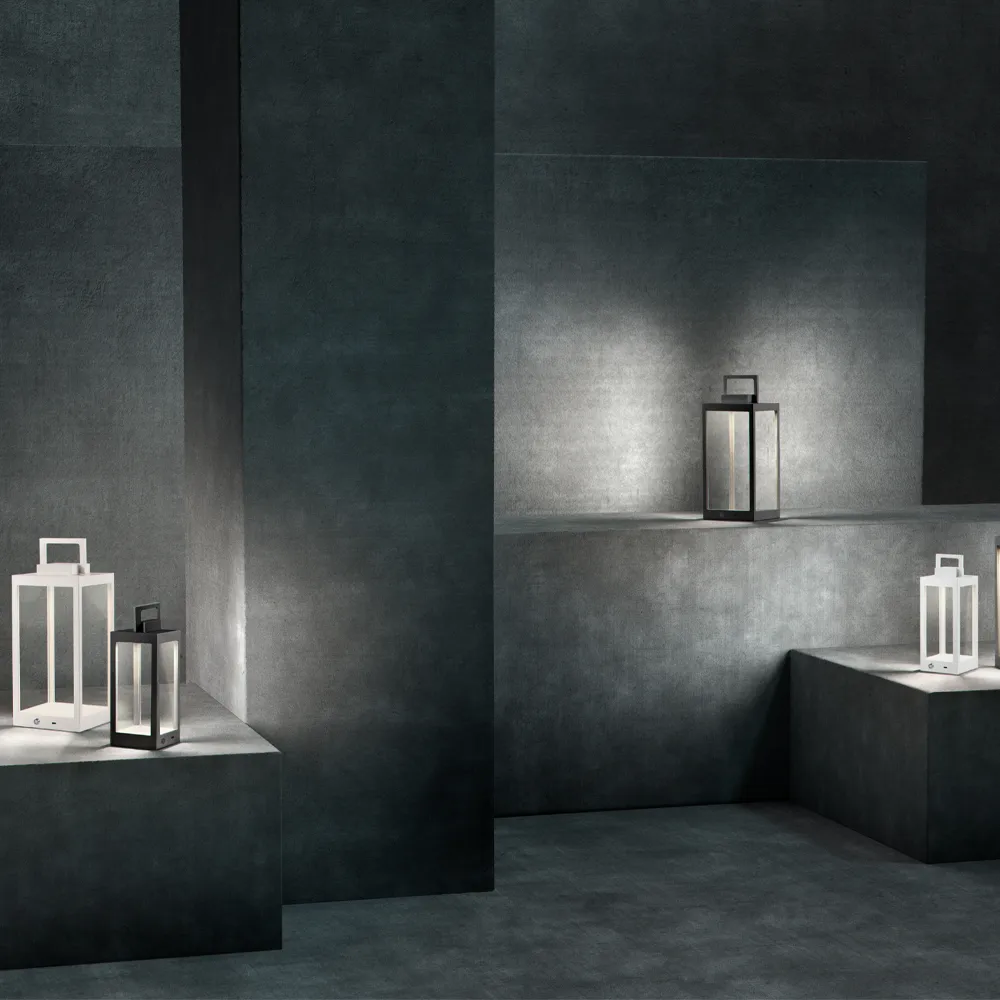 Candeeiro de mesa Lantern T1, branco Light-Point