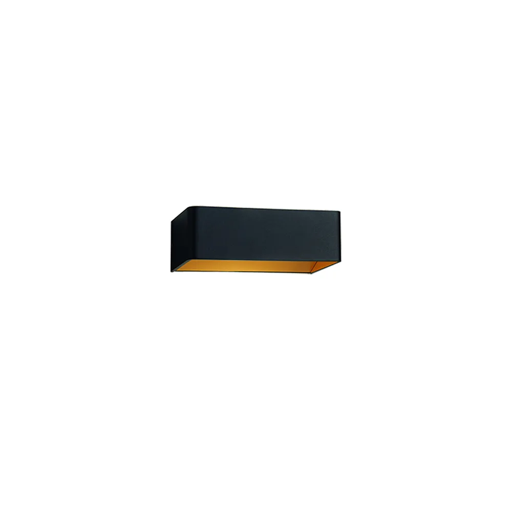 Candeeiro de parede Mood 2 , preto/dourado, 3000 kelvin Light-Point