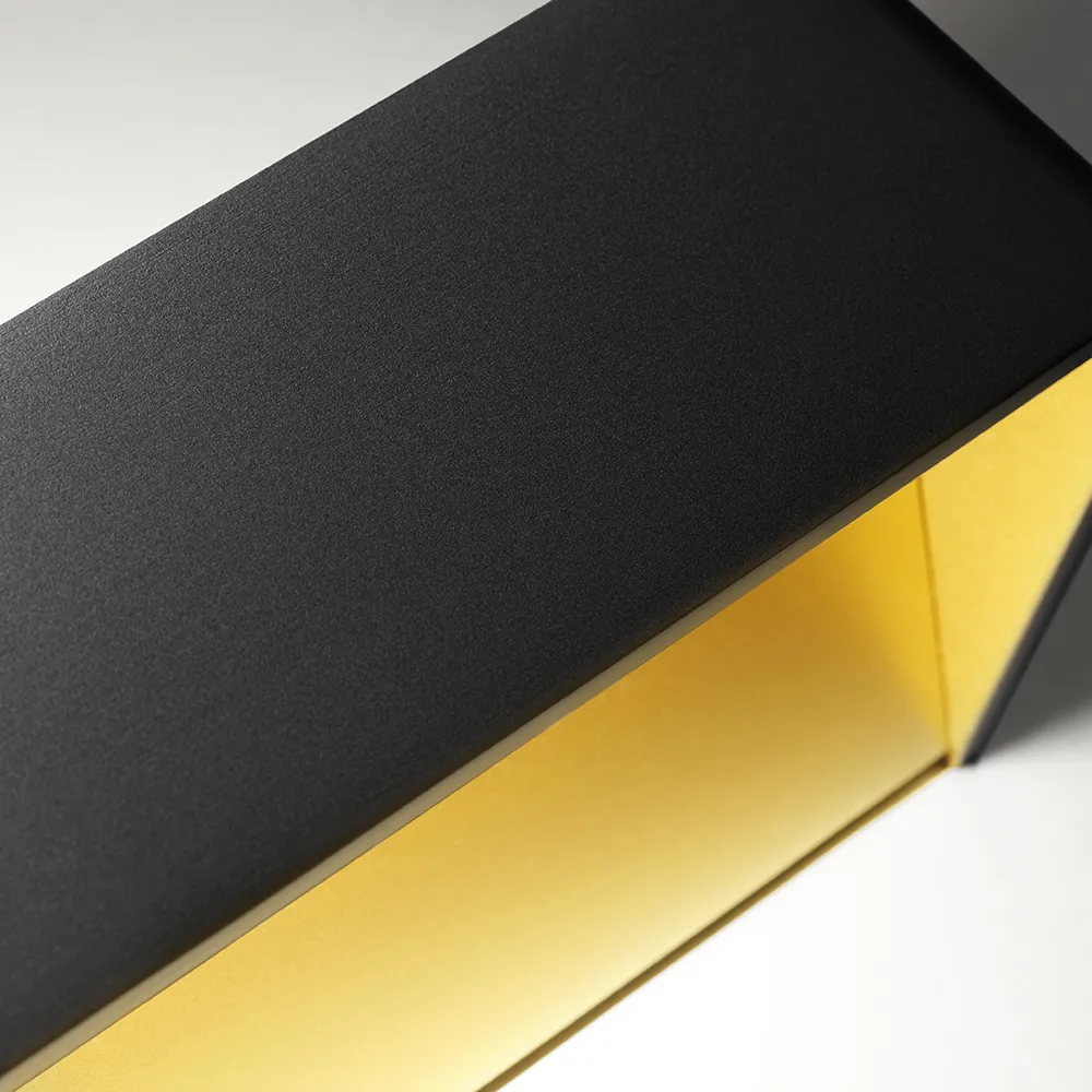 Candeeiro de parede Mood 2 , preto/dourado, 3000 kelvin Light-Point