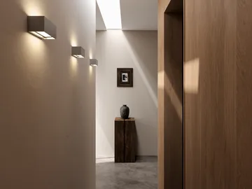 Linea W1 candeeiro de parede switch tune - Titânio, 7x15 cm - Light-Point