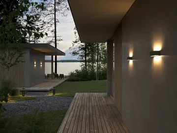 Linea W2 aplique de parede switch tune - Black, 7x30 cm - Light-Point