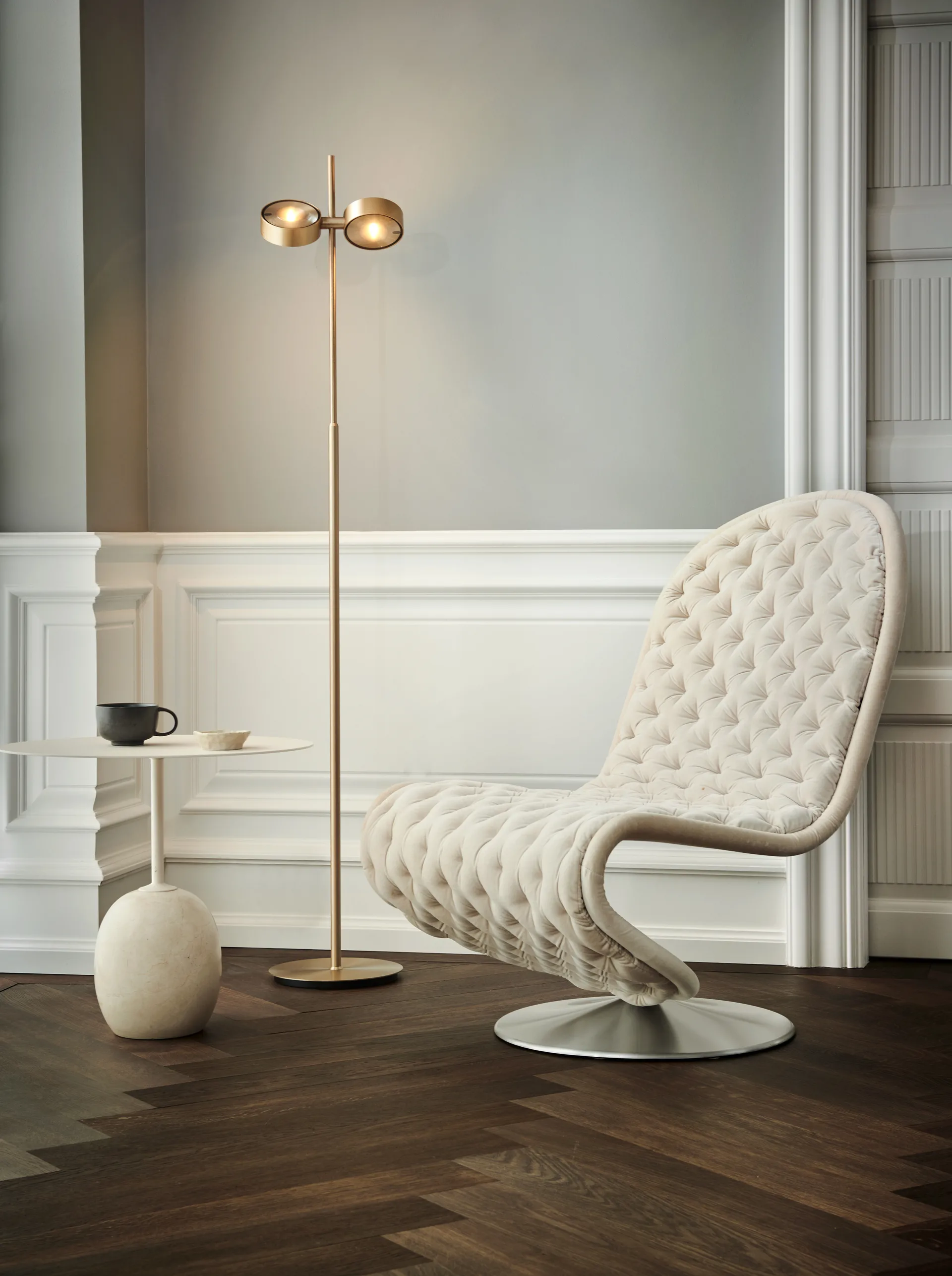 Orbit candeeiro de chão, Latão Light-Point