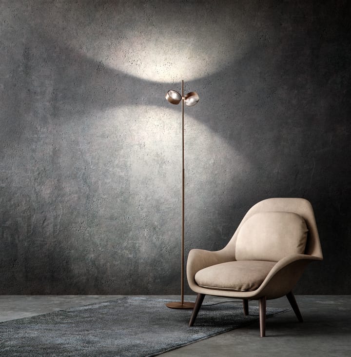 Orbit candeeiro de chão, Ouro rosa Light-Point