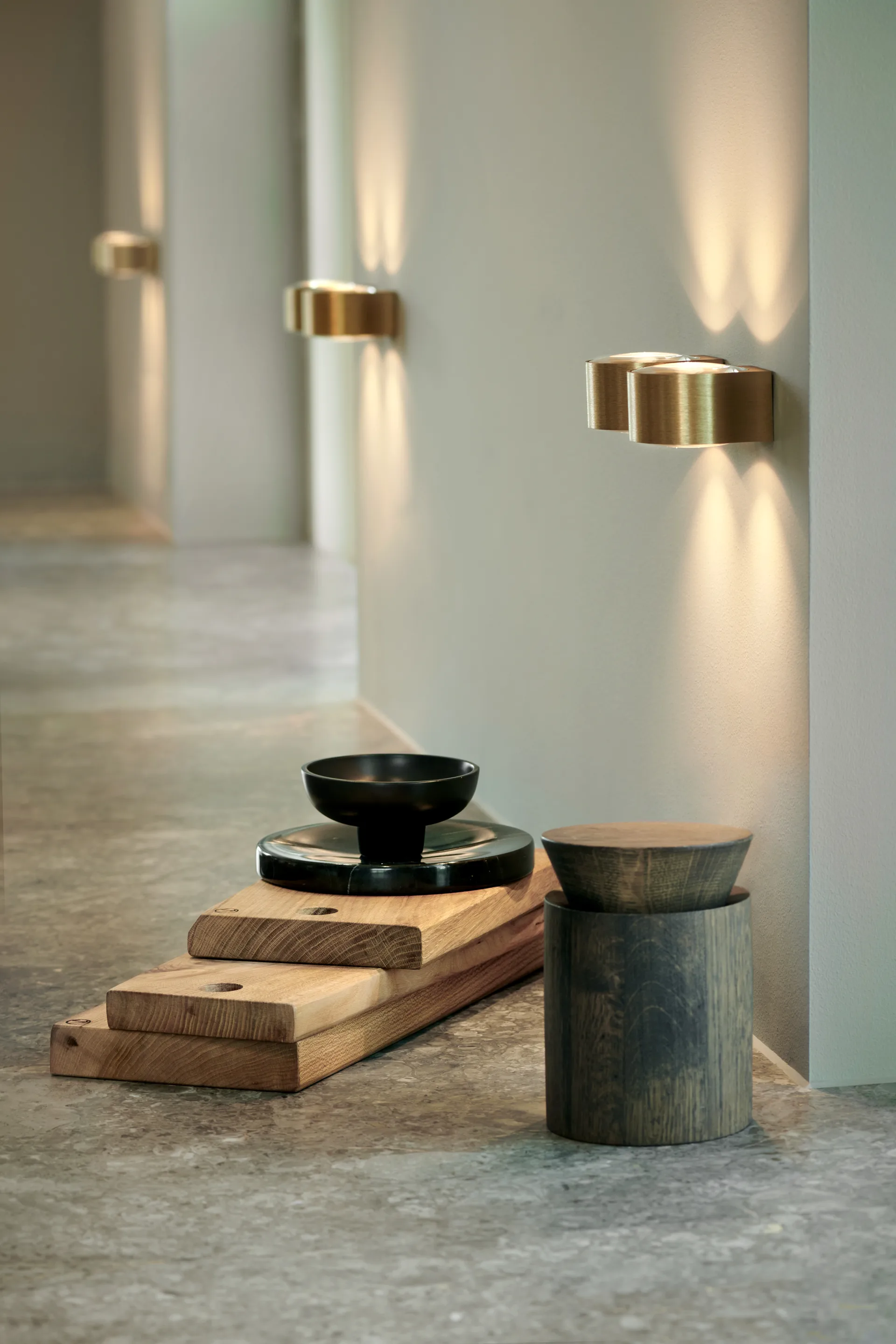 Orbit candeeiro de parede W1 2700K, Latão Light-Point