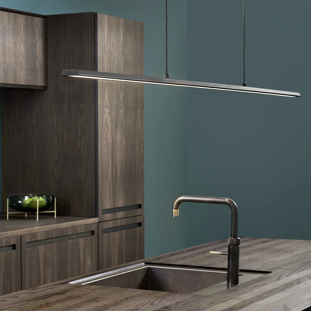 Slim S1200 candeeiro suspenso, Preto Light-Point
