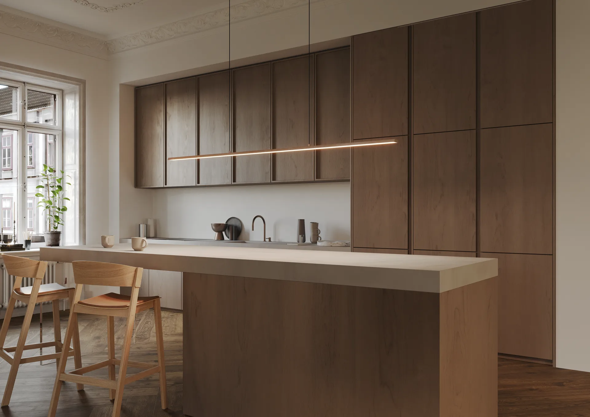 Slim S1800 candeeiro suspenso, Ouro rosa Light-Point