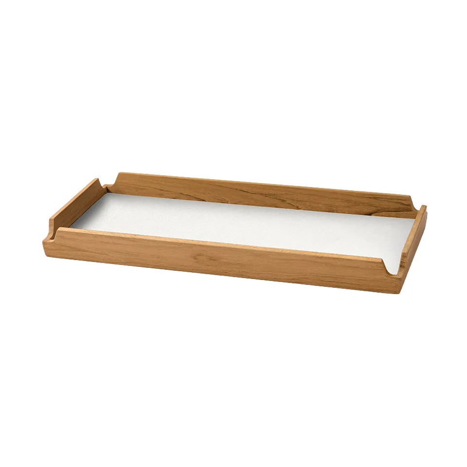Airy Nupo bandeja, Pure white-teak, slim LIND DNA