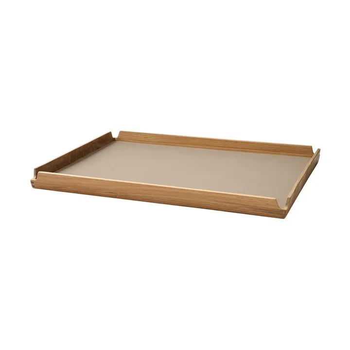 Bandeja de teca Airy square L - Nupo clay brown - LIND DNA