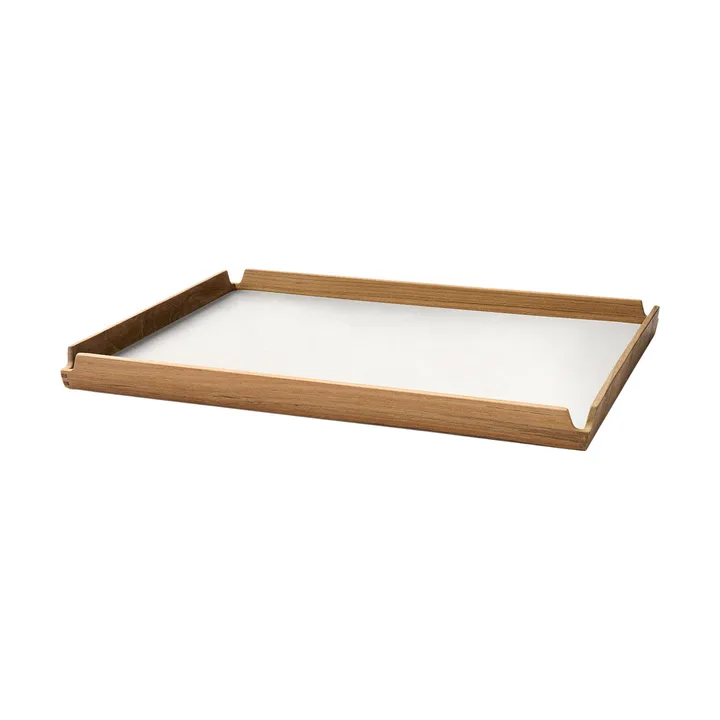 Bandeja de teca Airy square L - Nupo pure white - LIND DNA