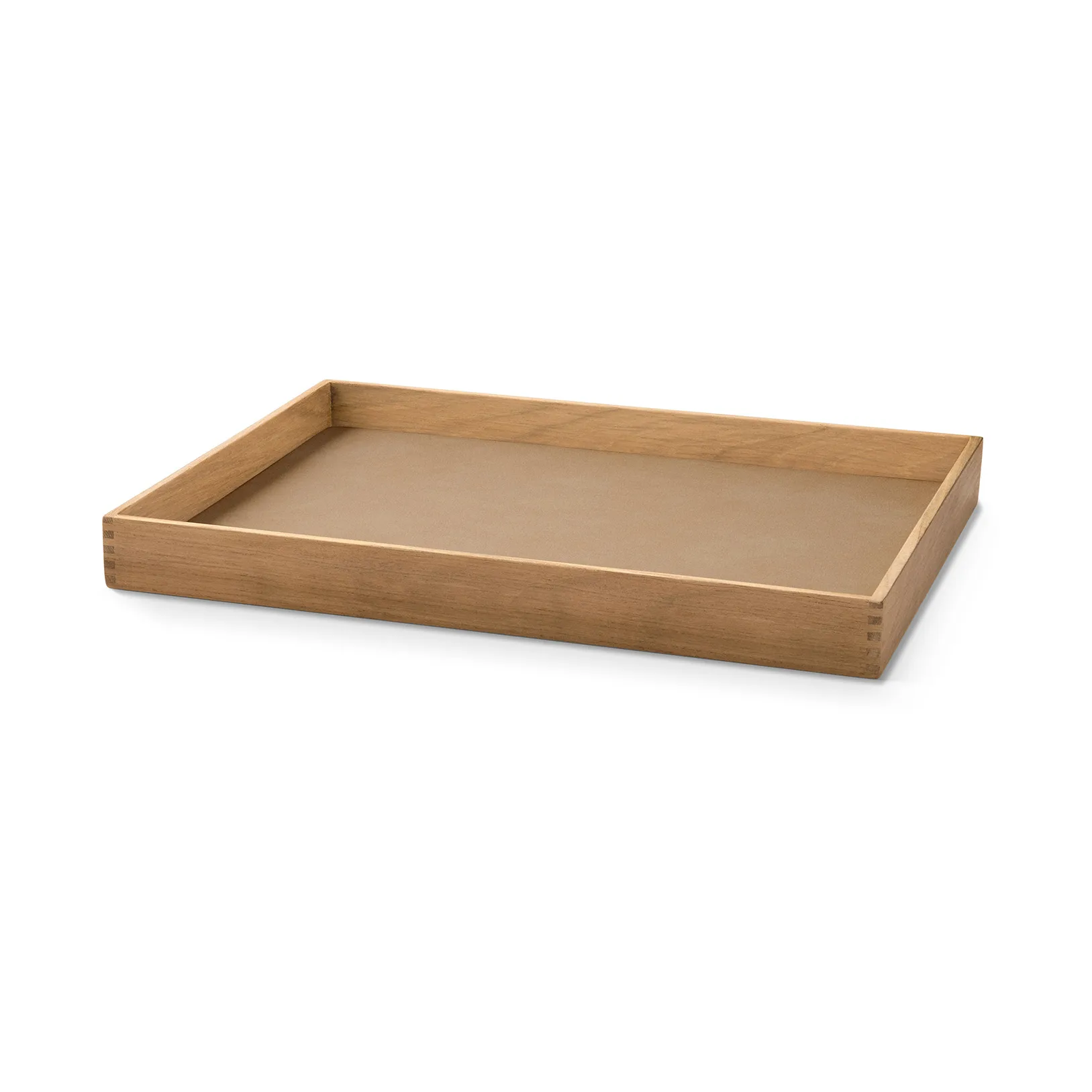Bandeja de teca Even square M, Nupo nougat LIND DNA