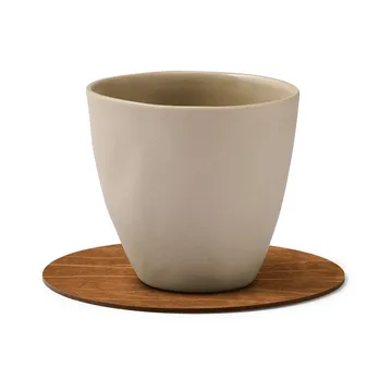 Base para copos reversível Buffalo circular 1 un. - preto-natural - LIND DNA