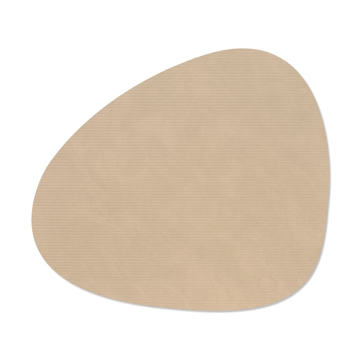 Corduroy individual de mesa curva L - Areia - LIND DNA
