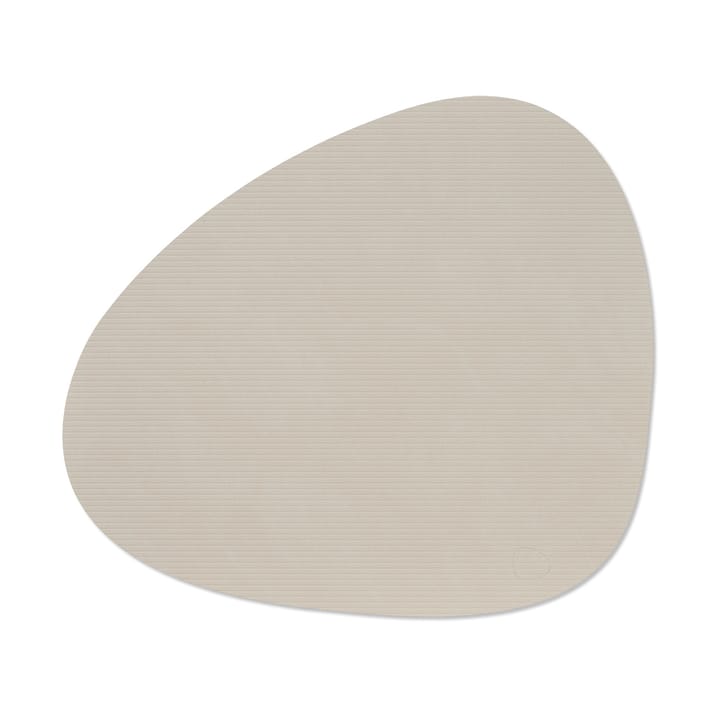 Corduroy individual de mesa curva L - Branco ostra - LIND DNA