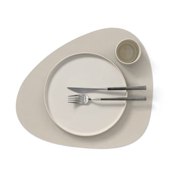 Corduroy individual de mesa curva L - Branco ostra - LIND DNA