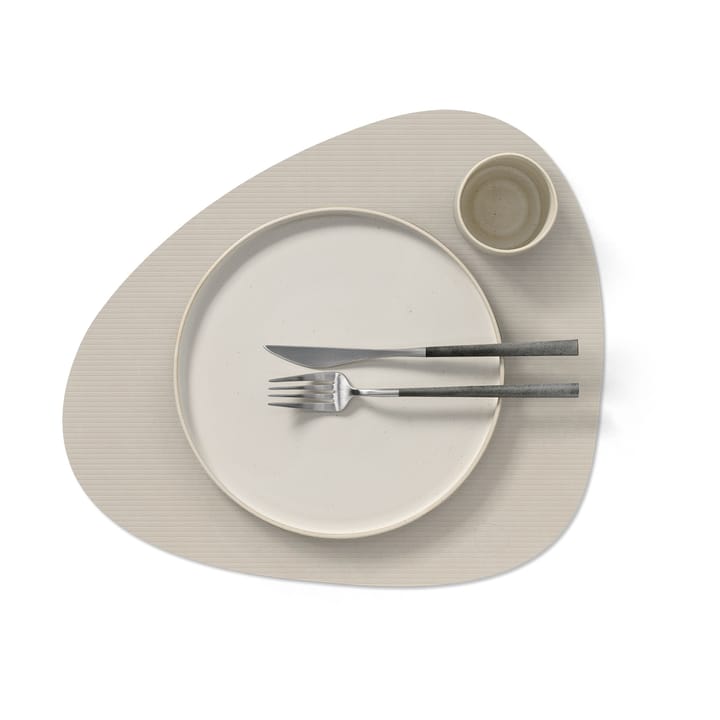 Corduroy individual de mesa curva L, Branco ostra LIND DNA