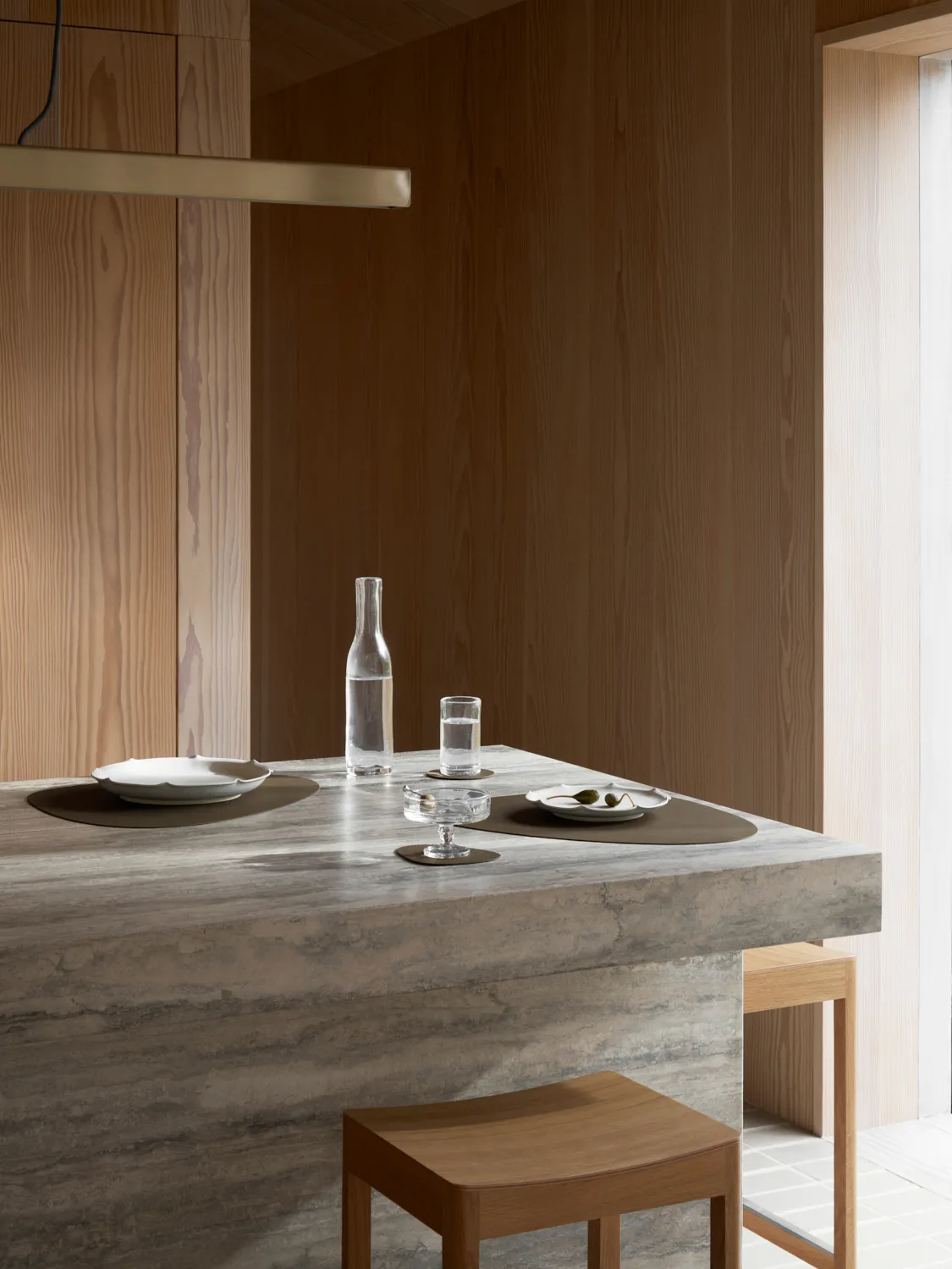 Corduroy individual de mesa curva L, Caviar LIND DNA