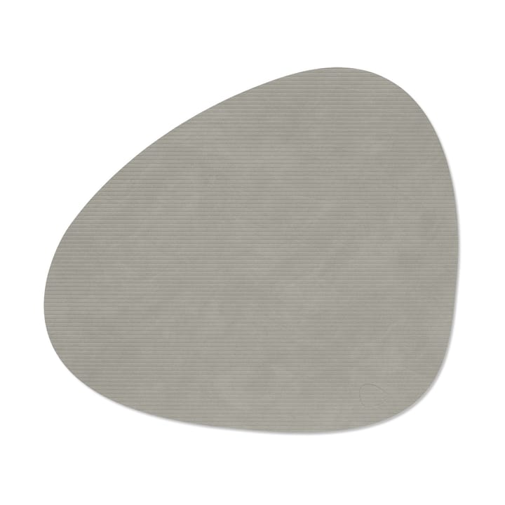 Corduroy individual de mesa curva L - Cinza claro - LIND DNA
