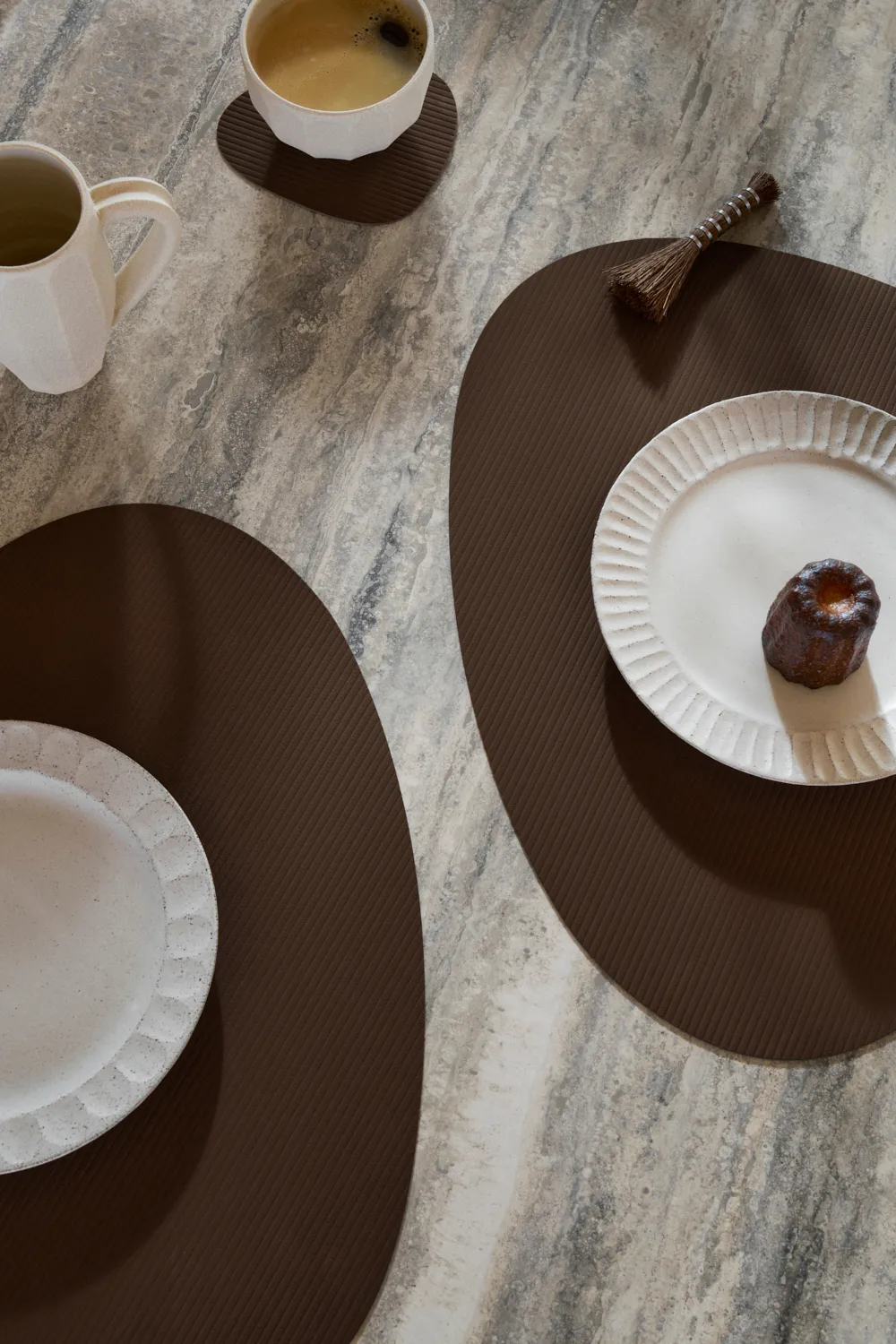 Corduroy individual de mesa curva L, Hazel LIND DNA