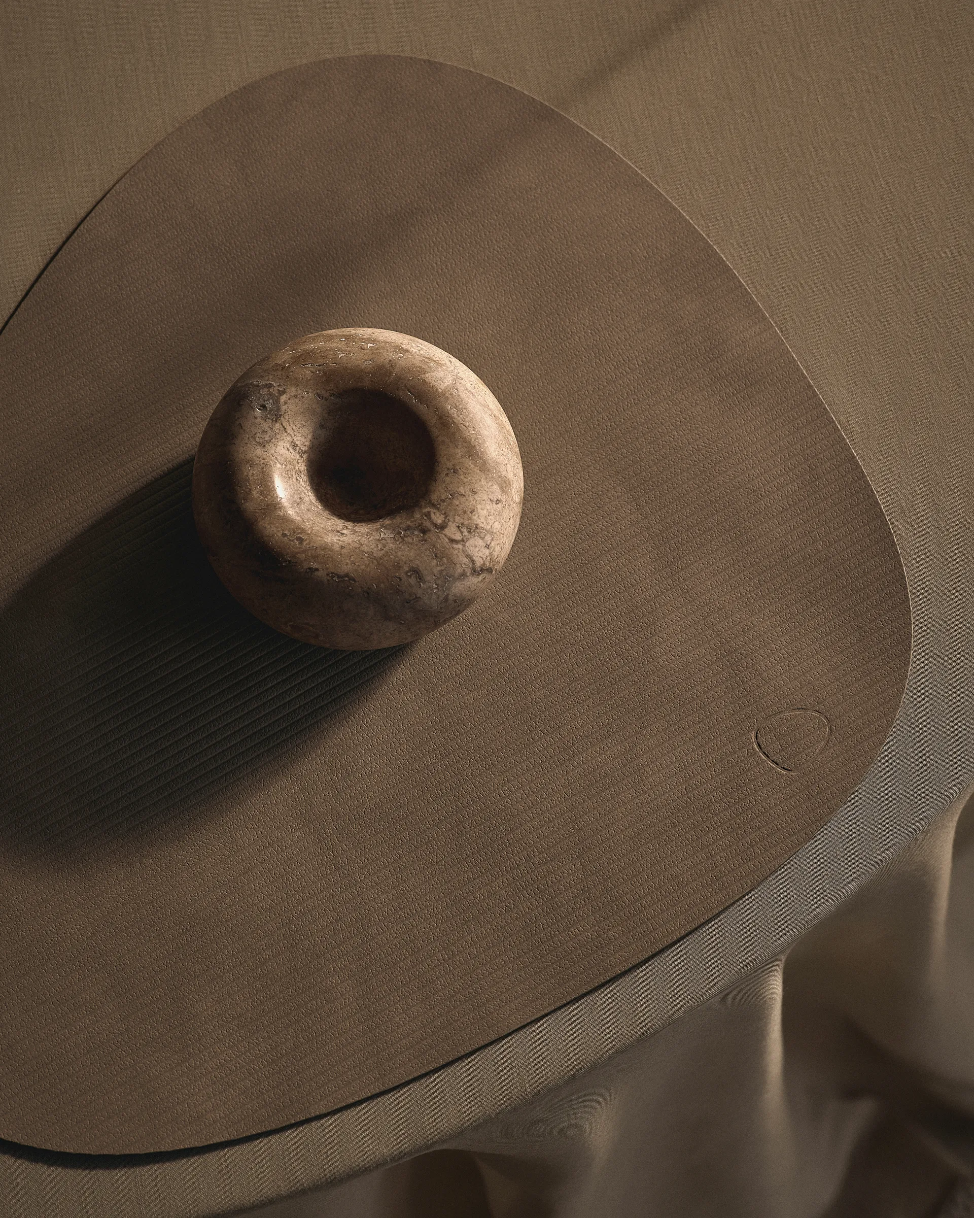 Corduroy individual de mesa curva L, Nomáda cinzento LIND DNA