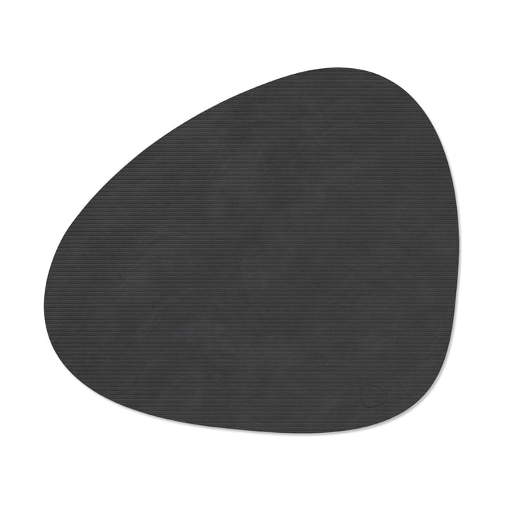 Corduroy individual de mesa curva L - Preto - LIND DNA