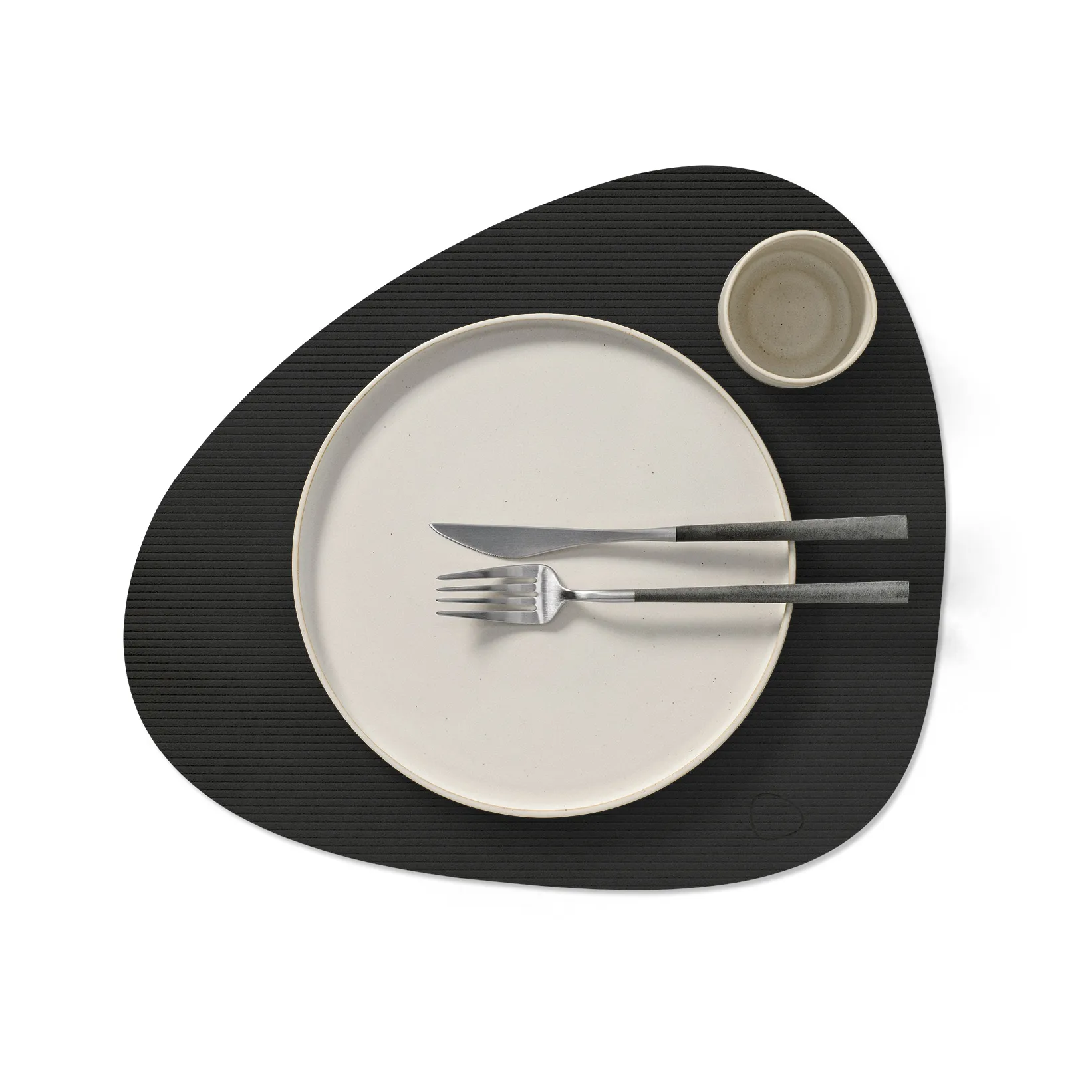 Corduroy individual de mesa curva L, Tinta preta LIND DNA