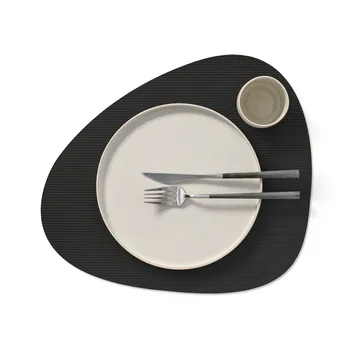 Corduroy individual de mesa curva L - Tinta preta - LIND DNA