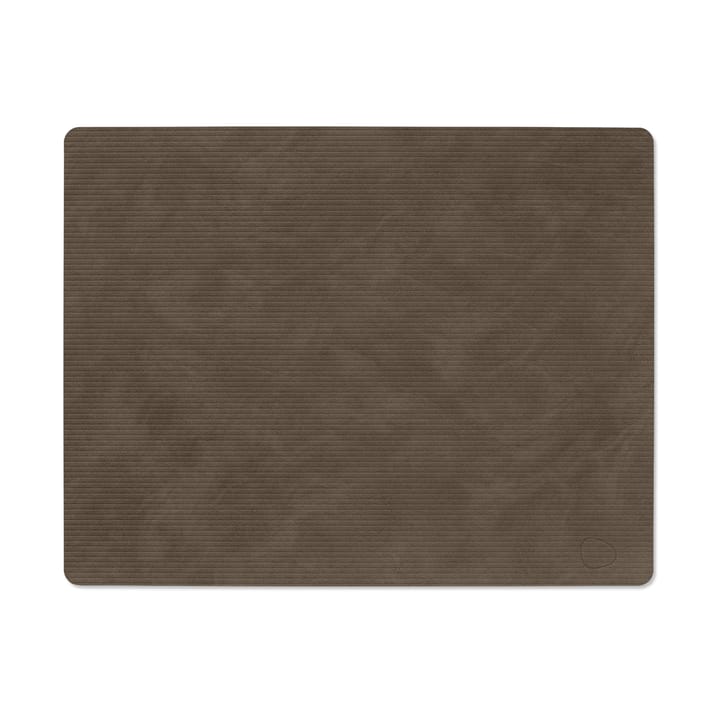 Corduroy individual de mesa quadrado L - Caviar - LIND DNA