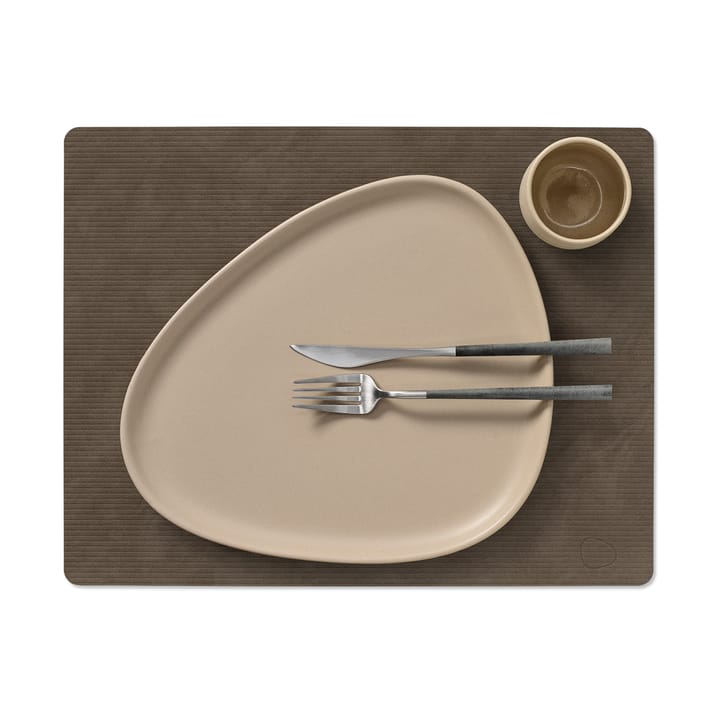 Corduroy individual de mesa quadrado L, Caviar LIND DNA