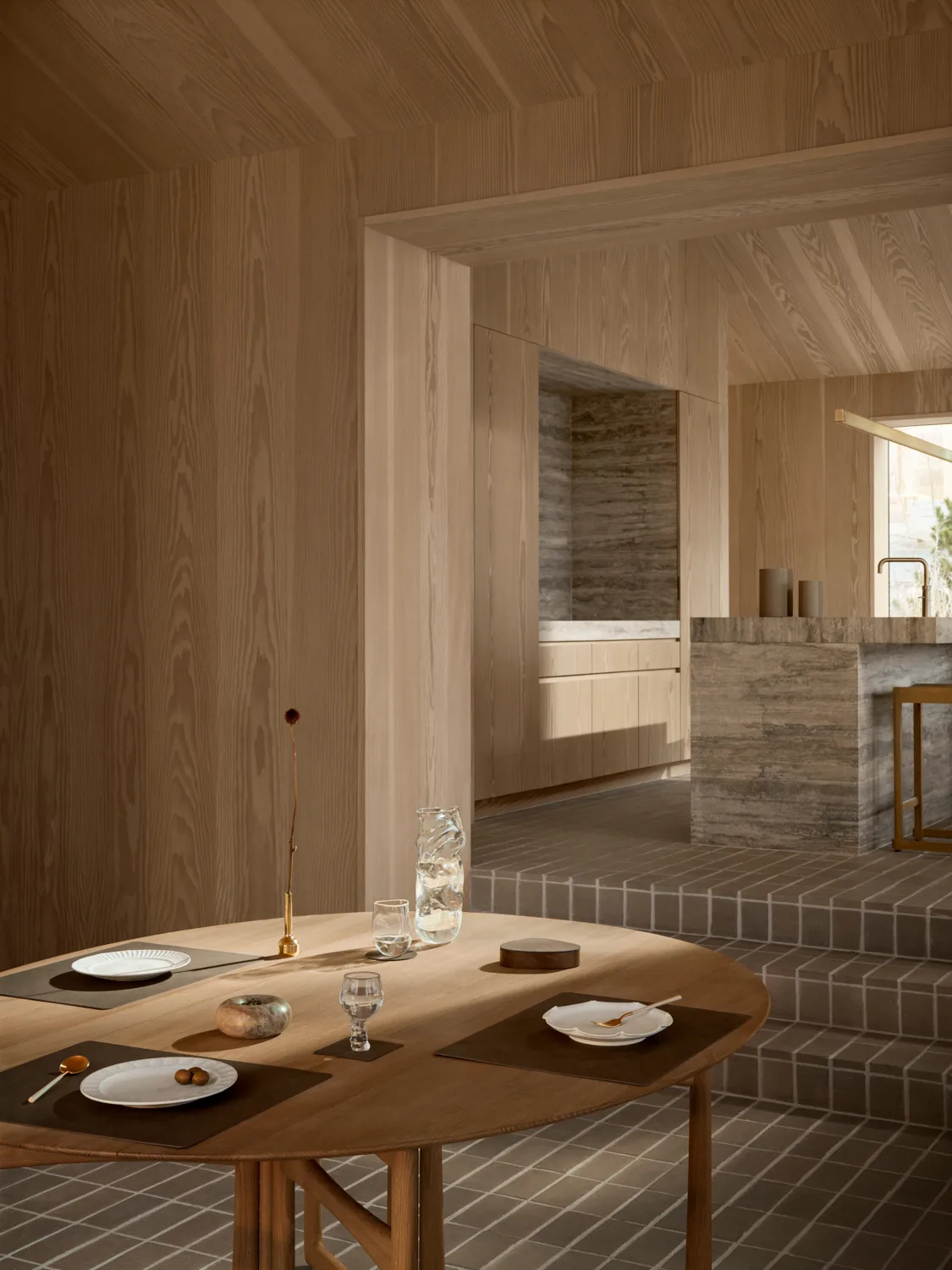 Corduroy individual de mesa quadrado L, Caviar LIND DNA