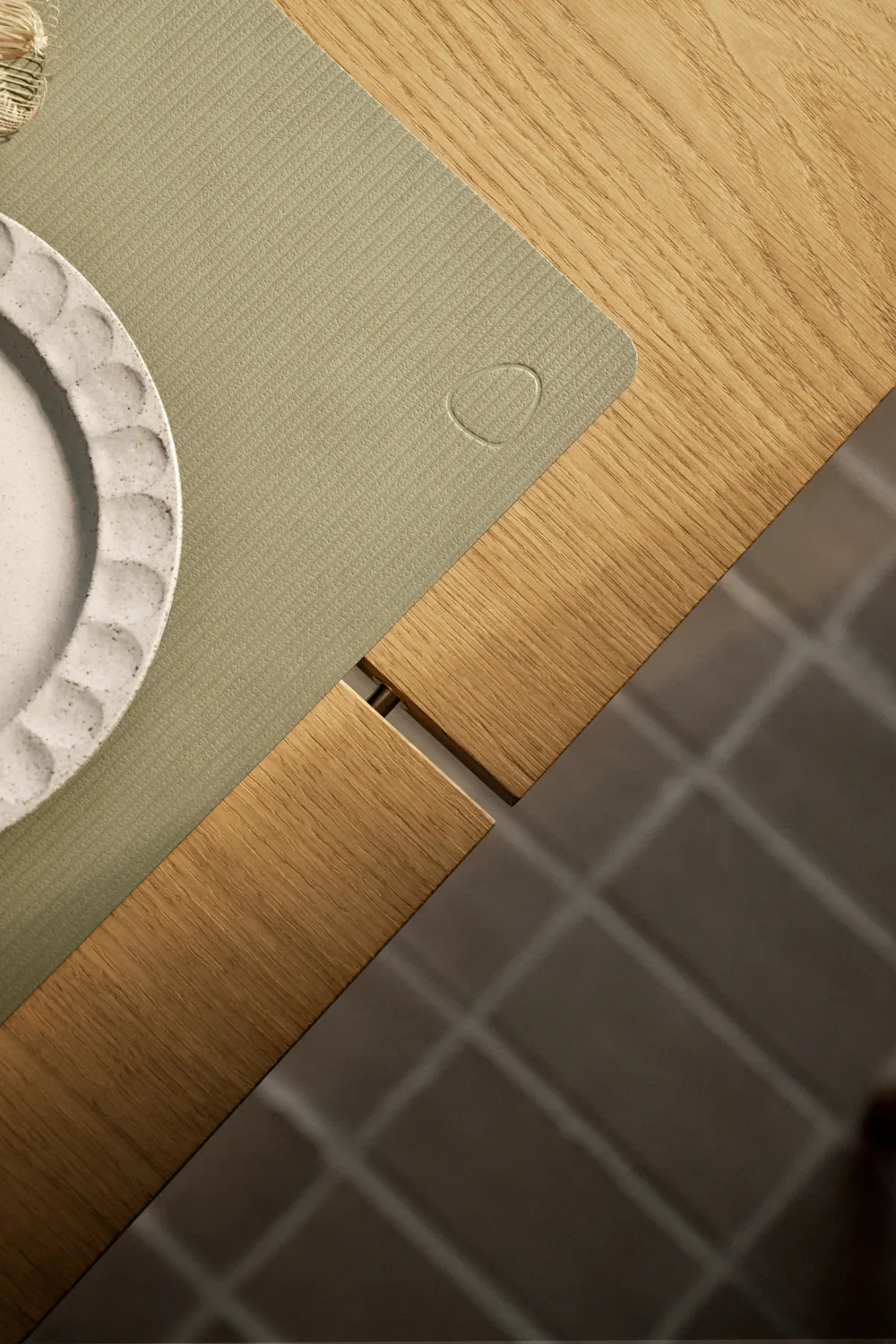 Corduroy individual de mesa quadrado L, Poeira de ervas LIND DNA