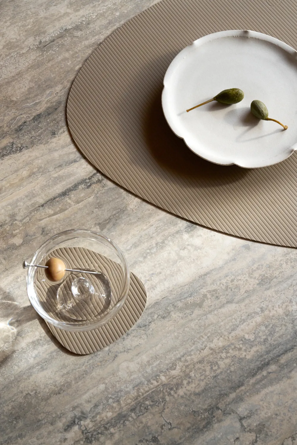 Corduroy porta-copos curva, Clay Brown LIND DNA