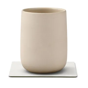 Corduroy porta-copos quadrado - Branco puro - LIND DNA