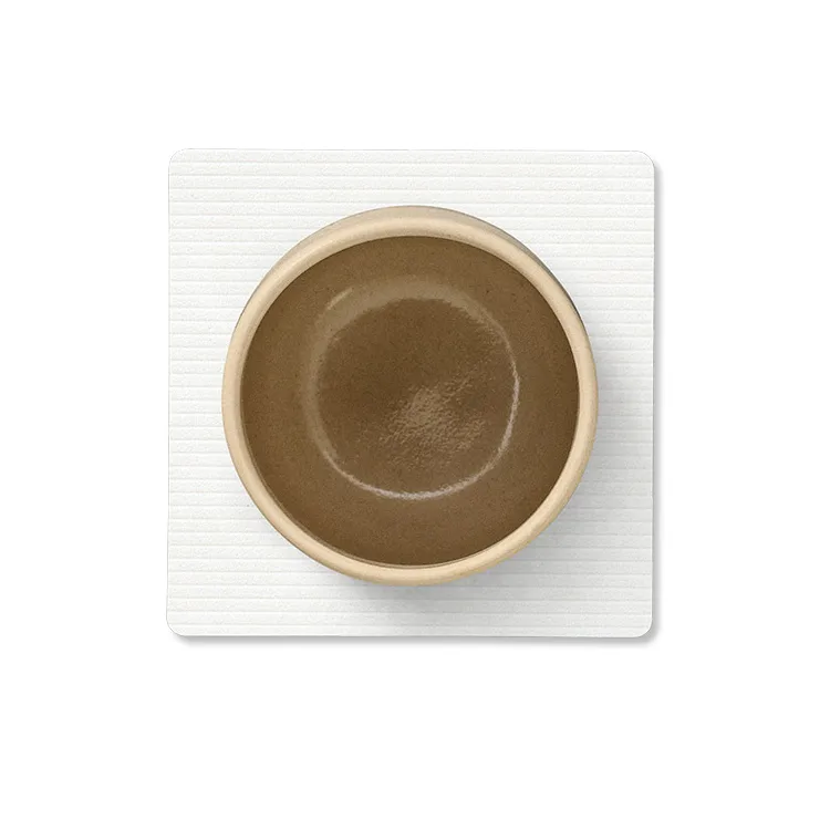 Corduroy porta-copos quadrado, Branco puro LIND DNA