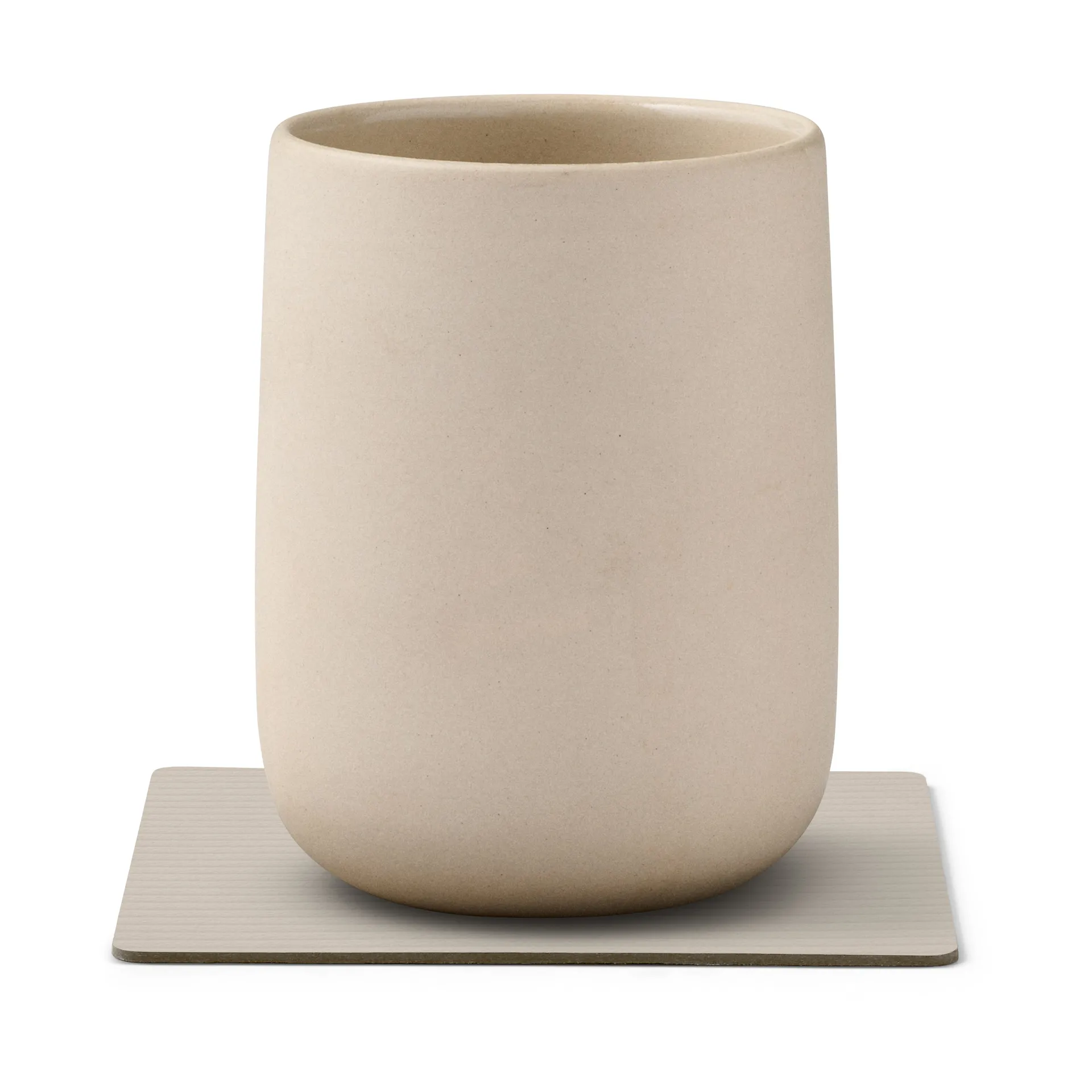 Corduroy porta-copos quadrado, Oyster White LIND DNA